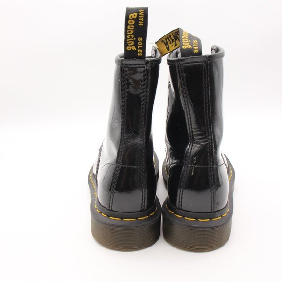 Dr. Martens Black Combat Boots with Glossy Finish - Picture 5 of 11
